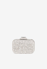 Jimmy Choo Cloud Shimmer Clutch Silver CLOUD EXC-CRYSTAL