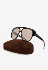 Tom Ford Jayden Square Sunglasses Gray FT1103 0-6101L