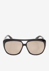 Tom Ford Jayden Square Sunglasses Gray FT1103 0-6101L