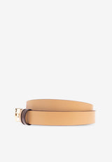 Ferragamo Reversible Gancini Leather Belt Beige 230294 DONNA H 25 771067-LIGHT CAMEL