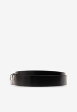 Medusa-Buckle Calf Leather Belt
