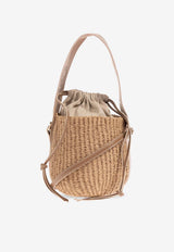 Chloé Mini Woody Raffia Bucket Bag Beige CHC23AS381 L18-26Y
