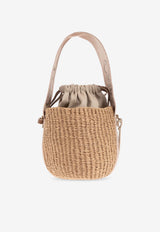 Chloé Mini Woody Raffia Bucket Bag Beige CHC23AS381 L18-26Y
