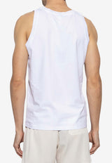 Dolce & Gabbana Logo Embroidered Sleeveless T-shirt White M8C10J ONN94-W0800