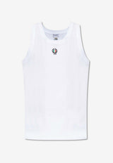 Dolce & Gabbana Logo Embroidered Sleeveless T-shirt White M8C10J ONN94-W0800