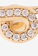 Ferragamo Gancini Encrusted Stud Earrings Gold 760700 NEW GSTR 10D 770442-ORO