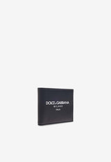 Dolce & Gabbana Logo Print Leather Wallet Navy BP1321 AN244-HBII7