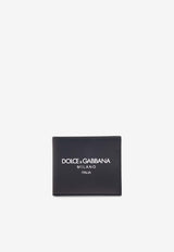 Dolce & Gabbana Logo Print Leather Wallet Navy BP1321 AN244-HBII7