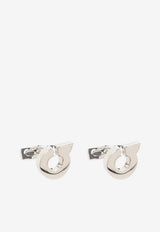 Ferragamo Gancini Engraved Cufflinks Silver 770358 CLNK GAFLUID 776342-PALLADIO