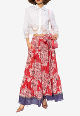 Dolce & Gabbana Lace-Trimmed Cropped Shirt White F5Q65T FUEEE-W0800