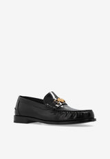 Versace Medusa '95 Polished Leather Loafers Black 1013592 1A09912-1B00V