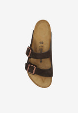 Birkenstock Arizona Two-Strap Suede Sandals Brown 1027077 0-MOCCA