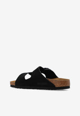 Birkenstock Arizona Two-Strap Suede Sandals Black 1027164 0-BLACK