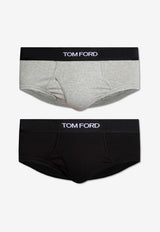 Tom Ford Logo Jacquard Briefs - Set of 2 Multicolor T4XC11040 0-008
