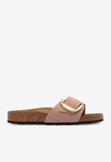 Birkenstock Madrid Big-Buckle Nubuck Slides Pink 1027056 0-SOFT PINK