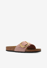 Birkenstock Madrid Big-Buckle Nubuck Slides Pink 1027056 0-SOFT PINK
