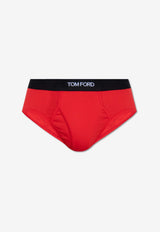 Tom Ford Logo Waistband Briefs Red T4LC11040 0-632