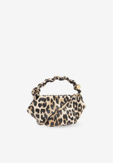 GANNI Mini Bou Leopard Print Handbag Beige A5817 5894-943
