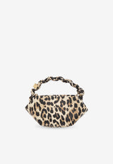 GANNI Mini Bou Leopard Print Handbag Beige A5817 5894-943