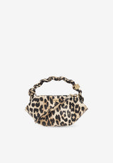 GANNI Mini Bou Leopard Print Handbag Beige A5817 5894-943