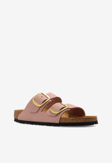 Birkenstock Arizona Big-Buckle Nubuck Slides Pink 1026583 0-SOFT PINK