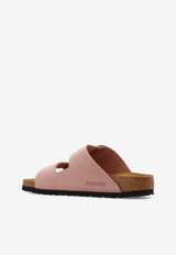 Birkenstock Arizona Big-Buckle Nubuck Slides Pink 1026583 0-SOFT PINK