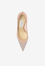 Jimmy Choo Love 85 Crystal Mesh Pumps Ballet Pink LOVE 85 NYT-BALLET PINK BALLET PINK