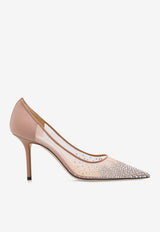 Jimmy Choo Love 85 Crystal Mesh Pumps Ballet Pink LOVE 85 NYT-BALLET PINK BALLET PINK