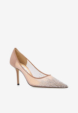 Jimmy Choo Love 85 Crystal Mesh Pumps Ballet Pink LOVE 85 NYT-BALLET PINK BALLET PINK