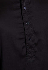 Tom Ford Long-Sleeved Silk Pajama Top Gray T4H161010 0-202