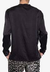 Tom Ford Long-Sleeved Silk Pajama Top Gray T4H161010 0-202