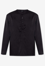 Tom Ford Long-Sleeved Silk Pajama Top Gray T4H161010 0-202