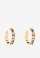 Tory Burch Small Miller Rhinestone Hoop Earrings Gold 153688 0-783