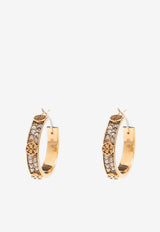 Tory Burch Small Miller Rhinestone Hoop Earrings Gold 153688 0-783