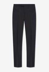 Pleat-Front Tailored Pants