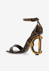 Dolce & Gabbana DG Baroque 105 Leopard Print Sandals Brown CR0739 AM568-HA93M