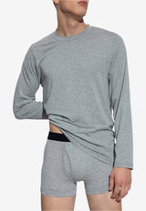 Tom Ford Long-Sleeved Crewneck T-shirt Gray T4M141410 0-020