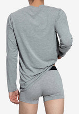 Tom Ford Long-Sleeved Crewneck T-shirt Gray T4M141410 0-020