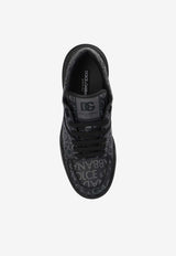 Dolce & Gabbana New Roma Monogram Canvas Sneakers Black CS2036 AM924-8B969