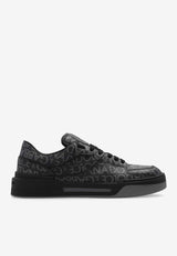 Dolce & Gabbana New Roma Monogram Canvas Sneakers Black CS2036 AM924-8B969