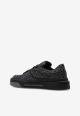 Dolce & Gabbana New Roma Monogram Canvas Sneakers Black CS2036 AM924-8B969