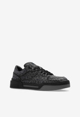 Dolce & Gabbana New Roma Monogram Canvas Sneakers Black CS2036 AM924-8B969