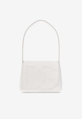 Dolce & Gabbana Embossed DG Logo Leather Shoulder Bag White BB7516 AW576-80002