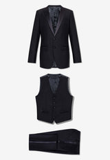 Dolce & Gabbana Single-Breasted Wool Tuxedo Suit - Set of 3 Navy GK2WMT GG829-B6712