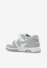 Off-White Out Of Office Leather Low-Top Sneakers Gray OMIA189C99 LEA007-0109