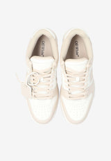 Off-White Out Of Office Leather Low-Top Sneakers Beige OMIA189C99 LEA007-0161