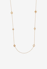 Tory Burch Forget Me Not Kira Logo Charm Necklace Gold 157985 0-720