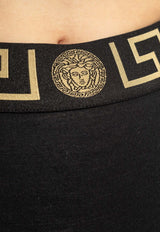 Versace High-Waist Greca Briefs Black AUD01050 1A10011-A1008