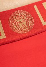Versace Greca Border Bikini Bottom Red DÓŁ ABD01093 1A11119-A1203