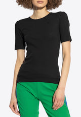 GANNI Embroidered Logo T-shirt Black T4012 3675-099